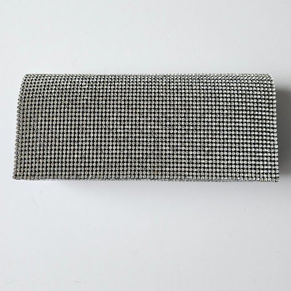 Crystal Rhinestone Evening Bag crossbody Glitter Party Clutch NWOT - Picture 3 of 14